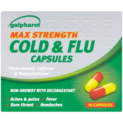 Cold & Flu Max Strength Capsules Pack of 16