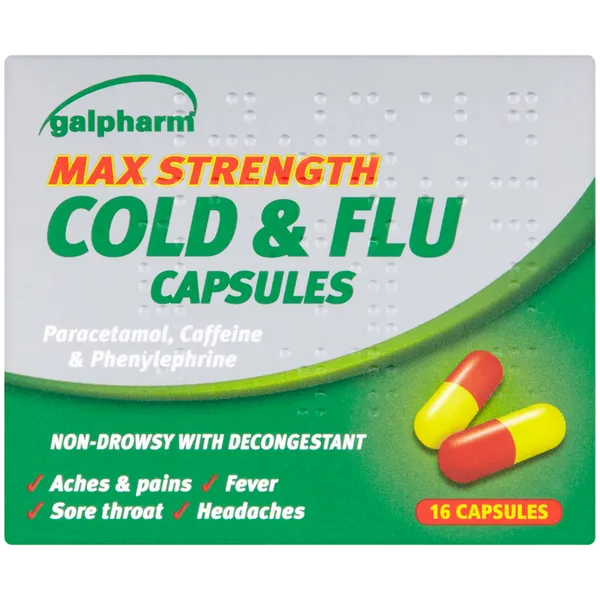 Cold & Flu Max Strength Capsules Pack of 16