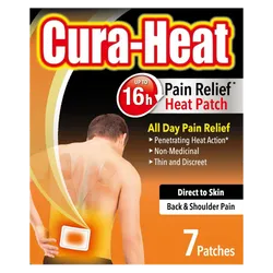 Cura-Heat Direct to Skin Back & Shoulder Pain Relief Patches Pack of 7