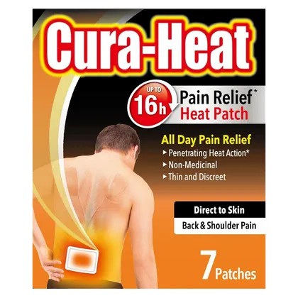Cura-Heat Direct to Skin Back & Shoulder Pain Relief Patches Pack of 7