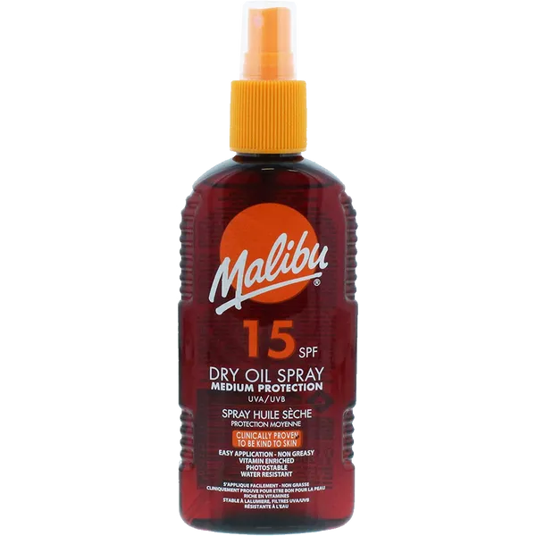 Malibu Dry Oil Spray SPF15 UVA 4* 200ml