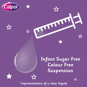 Calpol Infant Suspension Sugar & Colour Free 2+ Months Strawberry Flavour 100ml