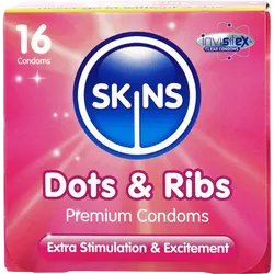 Skins Dots & Ribs Condoms Pack of 16