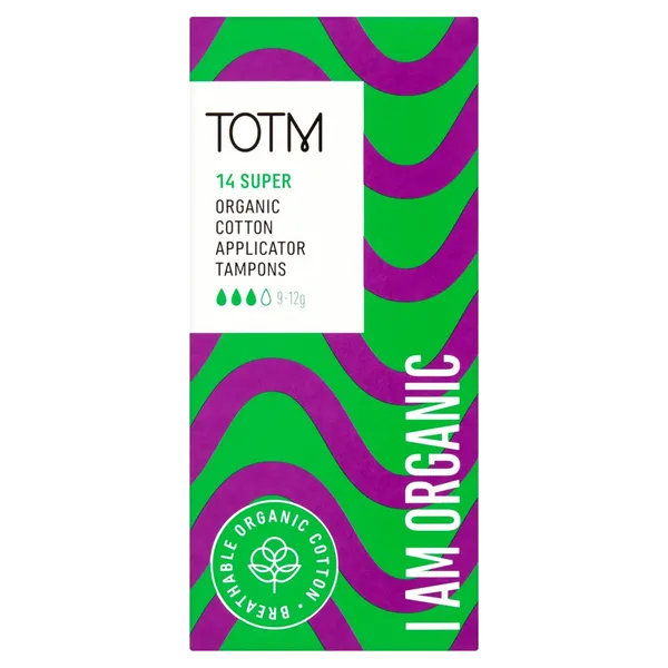 TOTM Organic Applicator Tampons Super Pack of 14