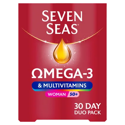Seven Seas Omega 3 & Multivitamins Woman 50+ Pack of 30 Duo