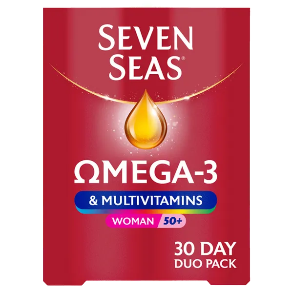 Seven Seas Omega 3 & Multivitamins Woman 50+ Pack of 30 Duo