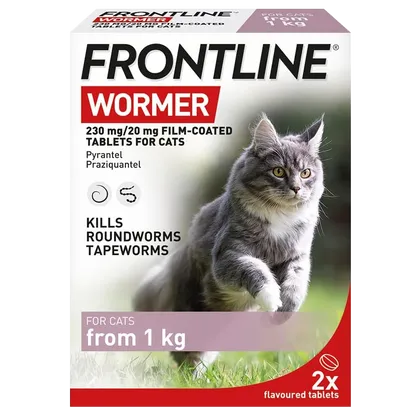 Frontline Wormer Flavoured Tablets For Cats Pack of 2