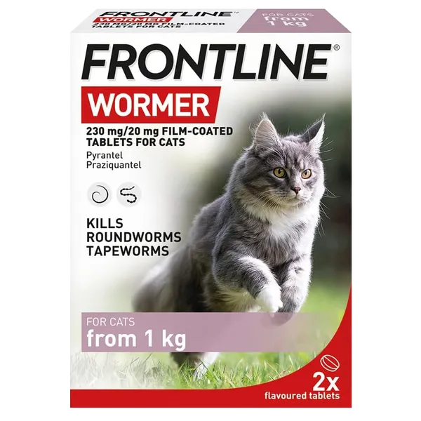 Frontline Wormer Flavoured Tablets For Cats Pack of 2