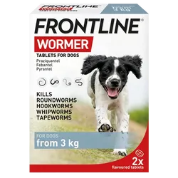 Frontline Wormer Flavoured Tablets For Dogs Pack of 2