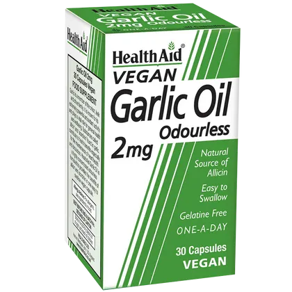 HealthAid Garlic Oil Odourless 2mg Capsules Pack of 30