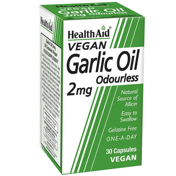 HealthAid Garlic Oil Odourless 2mg Capsules Pack of 30