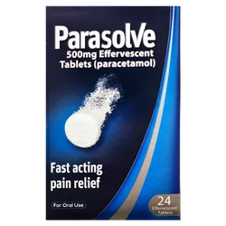 Parasolve Paracetamol 500mg Effervescent Tablets Pack of 24