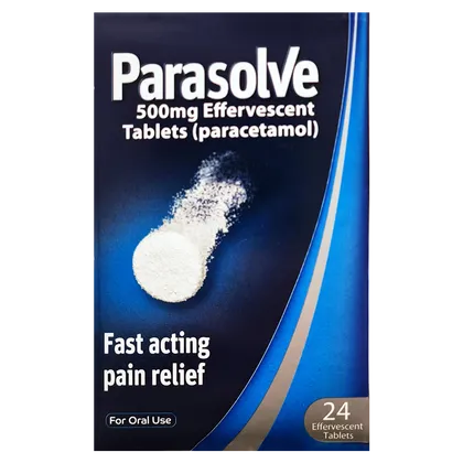 Parasolve Paracetamol 500mg Effervescent Tablets Pack of 24