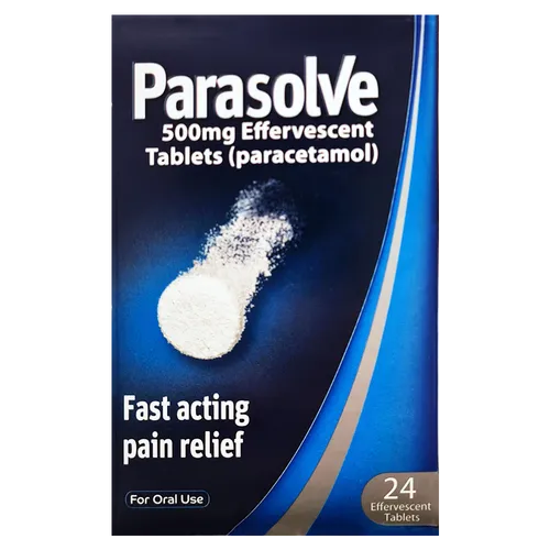 Parasolve Paracetamol 500mg Effervescent Tablets Pack of 24