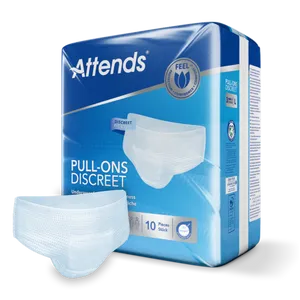 Attends Pull-Ons Discreet (Unisex) Underwear 3 Large Pack of 10