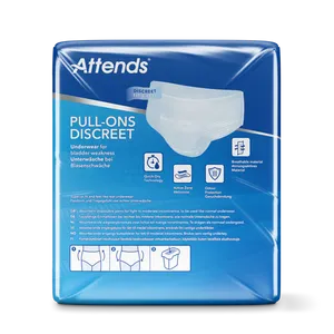Attends Pull-Ons Discreet (Unisex) Underwear 3 Large Pack of 10