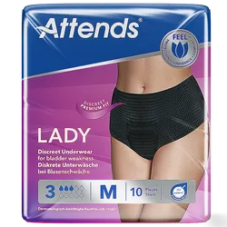 Attends Lady Discreet Underwear 3 Medium Pack of 10