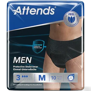 Attends Men Protective Underwear 3 Medium Pack of 10