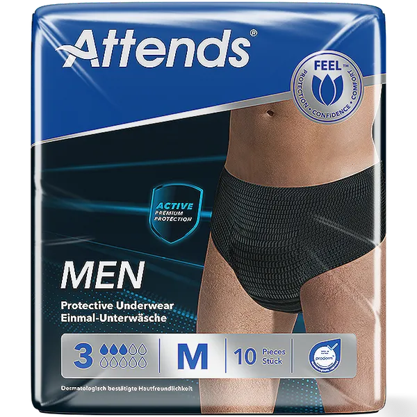 Attends Men Protective Underwear 3 Medium Pack of 10