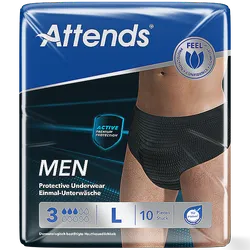 Attends Men Protective Underwear 3 Large Pack of 10