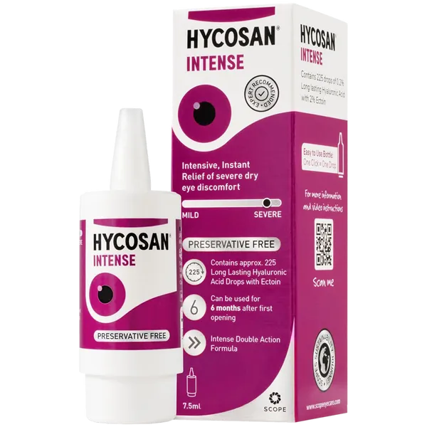 Hycosan Intense Preservative Free Eye Drops 7 5ml