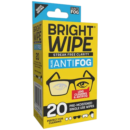 Brightwipe Anti-Fog Wipes Pack of 20