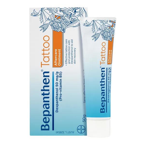 50g tube of Bepanthen tattoo care ointment front view