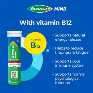 Berocca Mind Effervescent Tablets Berry Flavour Pack of 15
