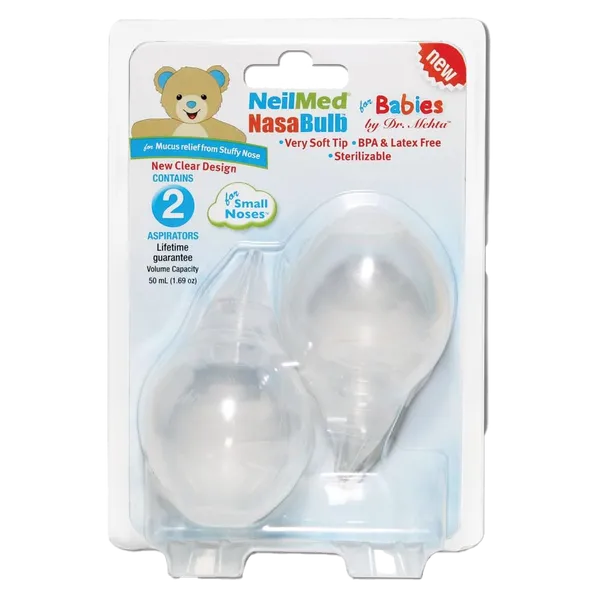 pack of 2 Neilmed Nasabulb nose aspirators front view