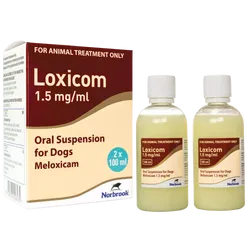 Loxicom Oral Suspension for Dogs 1.5mg/ml 100ml Dual Pack (200ml)