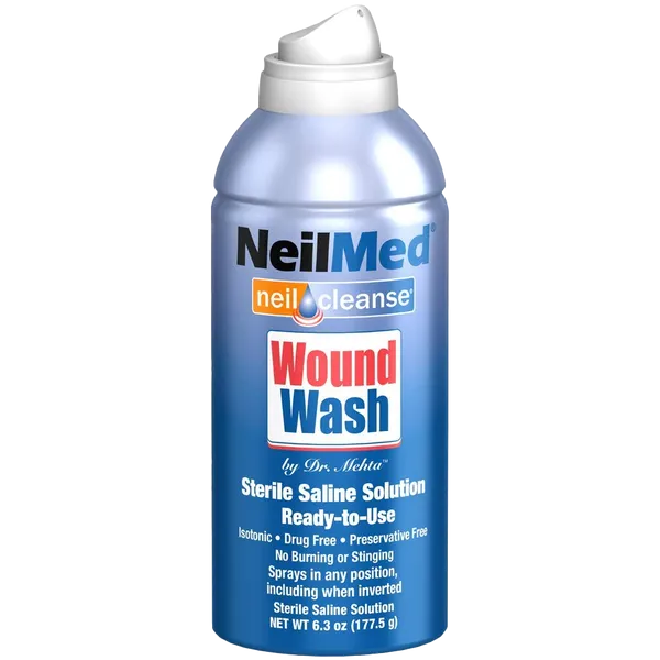 177ml can of Neilmed Sterile Wound Wash front view