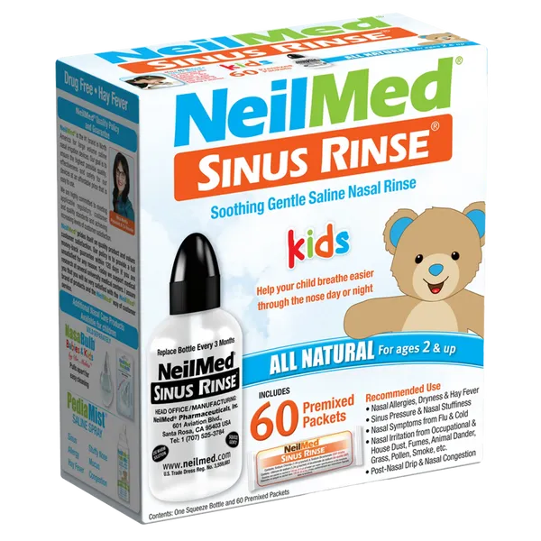 Neilmed Sinus Rinse Kids Complete Kit With 60 Premixed Sachets front view
