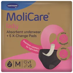 MoliCare Lady Absorbent Underwear + 5 X-Change Pads Medium
