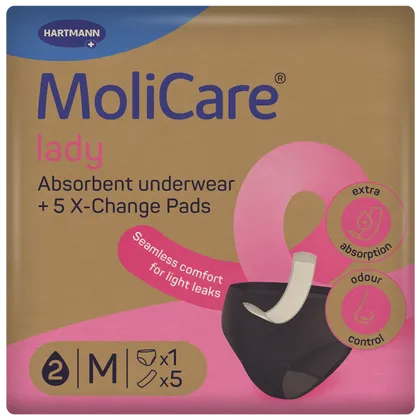 MoliCare Lady Absorbent Underwear + 5 X-Change Pads Medium