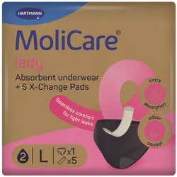 MoliCare Lady Absorbent Underwear + 5 X-Change Pads Large