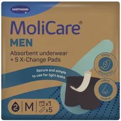MoliCare Men Absorbent Underwear + 5 X-Change Pads Medium
