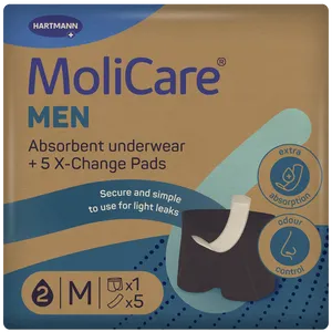 MoliCare Men Absorbent Underwear + 5 X-Change Pads Medium