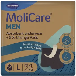 MoliCare Men Absorbent Underwear + 5 X-Change Pads Large