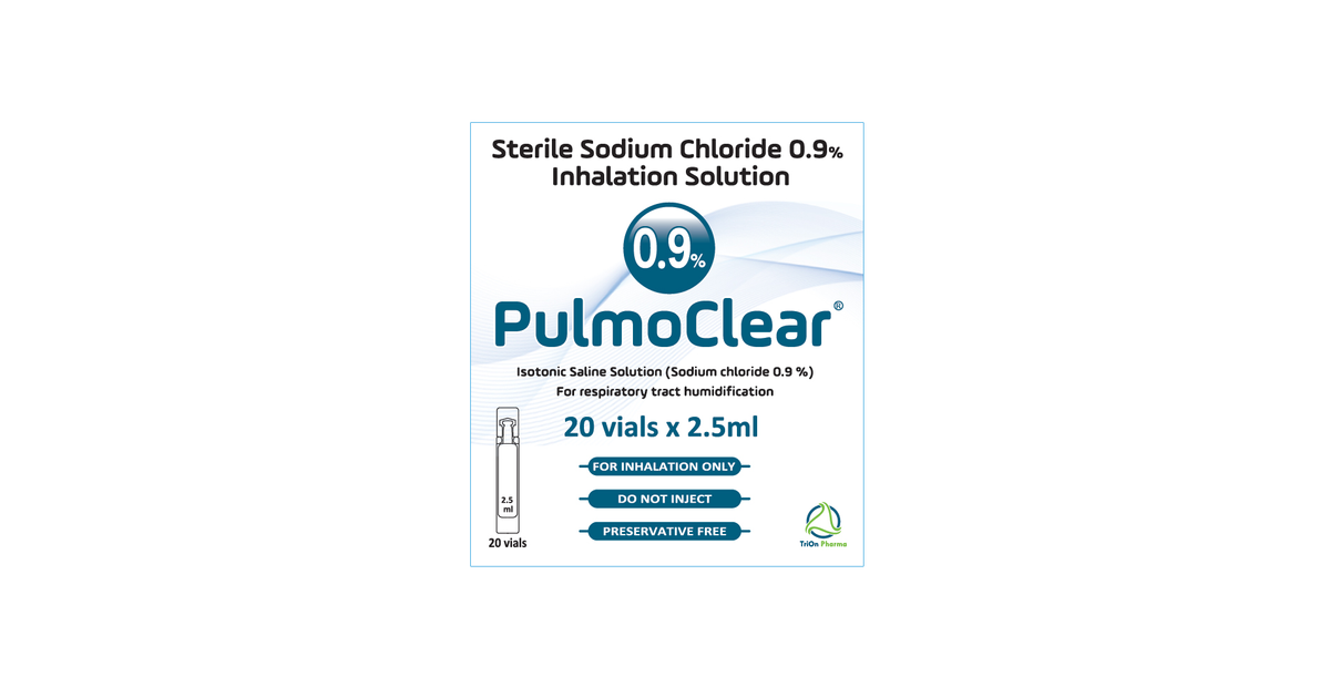PulmoClear Isotonic 0.9% Inhalation Solution - 20 Pack | Weldricks