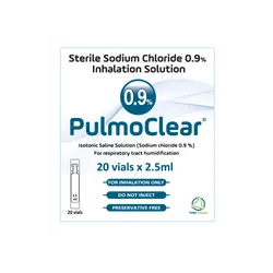 PulmoClear Isotonic 0.9% Inhalation Solution 2.5ml Pack of 20