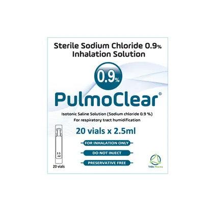 PulmoClear Isotonic 0.9% Inhalation Solution 2.5ml Pack of 20