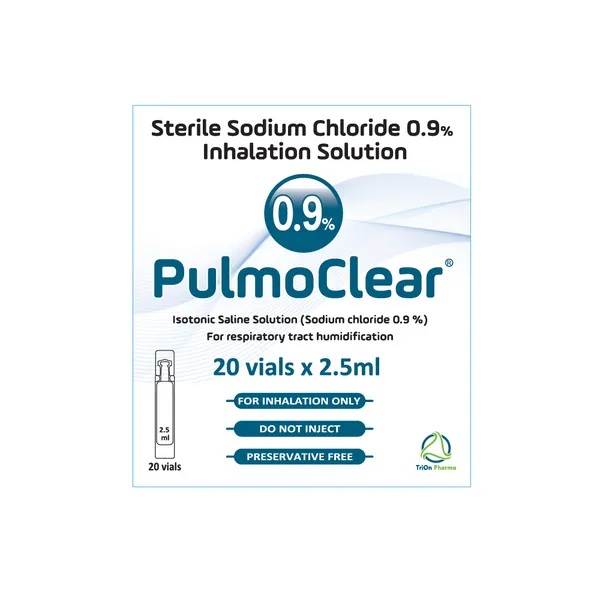 PulmoClear Isotonic 0.9% Inhalation Solution 2.5ml Pack of 20