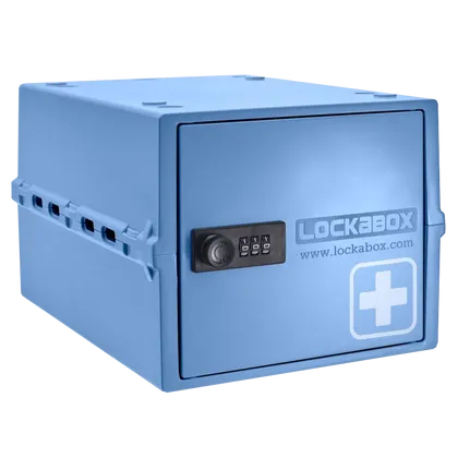 Lockabox One Lockable Medicine Box Medi Blue