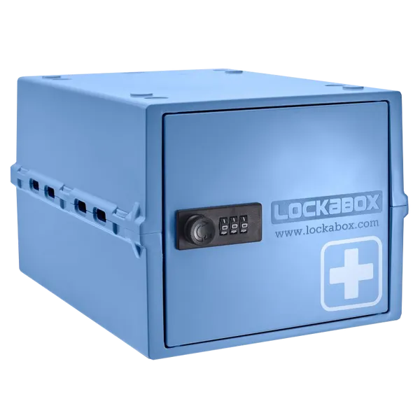 Lockabox One Lockable Medicine Box Medi Blue