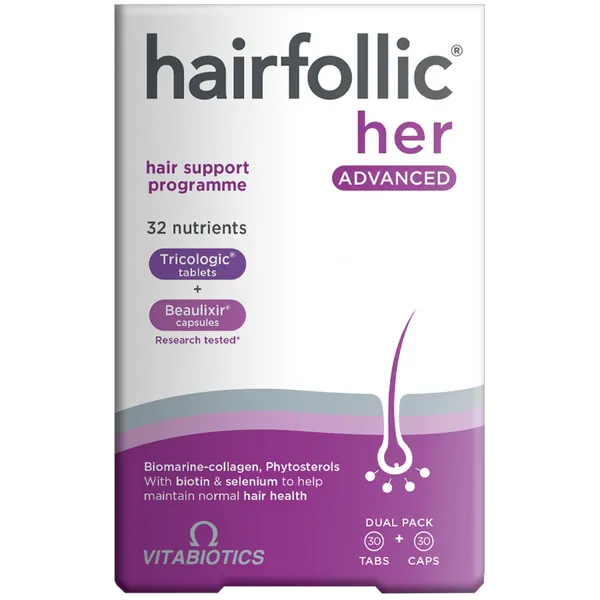 Vitabiotics Hairfollic Her Advanced 30 Tablets + 30 Capsules