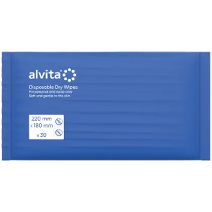 Alvita Disposable Dry Wipes Pack of 30