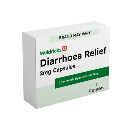 Diarrhoea Relief Loperamide 2mg Capsules Pack of 6