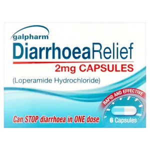 Diarrhoea Relief Loperamide 2mg Capsules Pack of 6