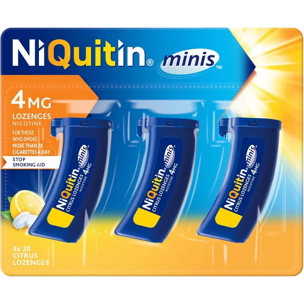 NiQuitin Minis 4mg Citrus Lozenges Pack of 60
