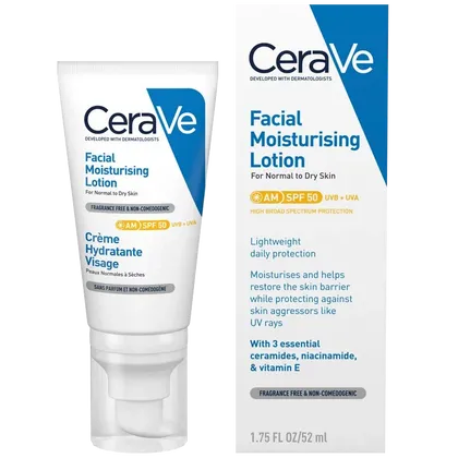 CeraVe Facial Moisturising Lotion AM SPF50 52ml
